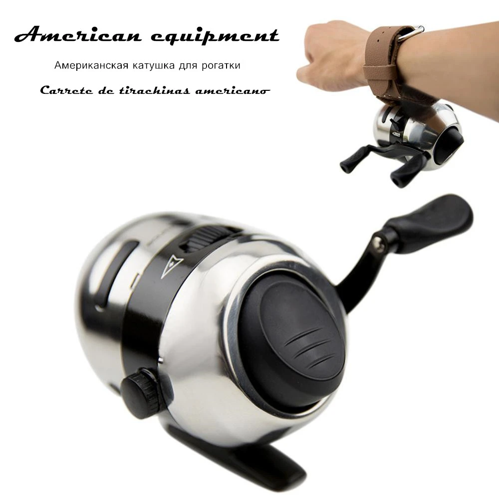 Stainless steel Closed fishing reel With line High-precision ball bearings Slingshot Bow Harpoon Shooting fish coil Accessories