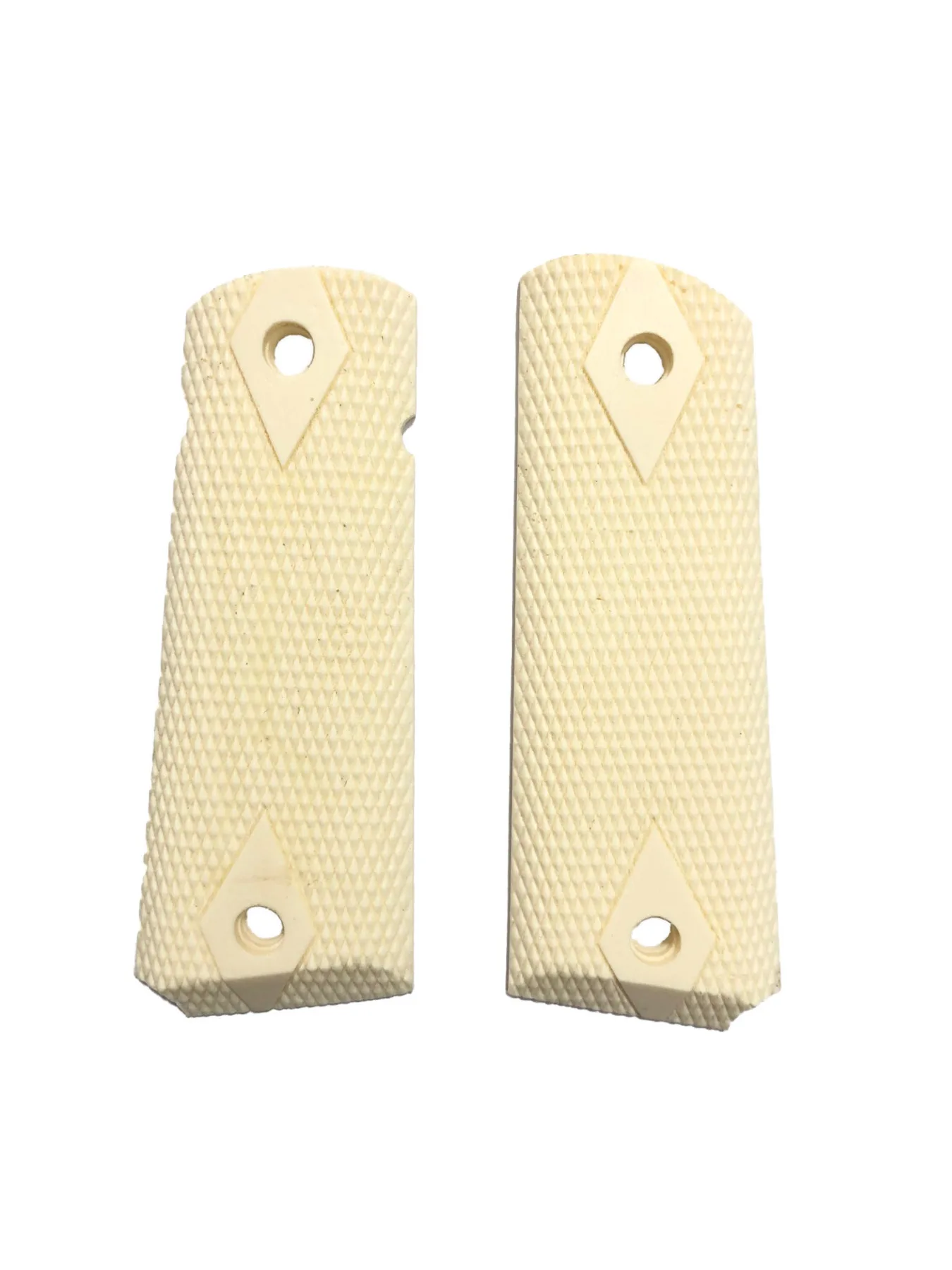 

Colt 1911 Compatible Bone White Laser Cut Plastic Grips