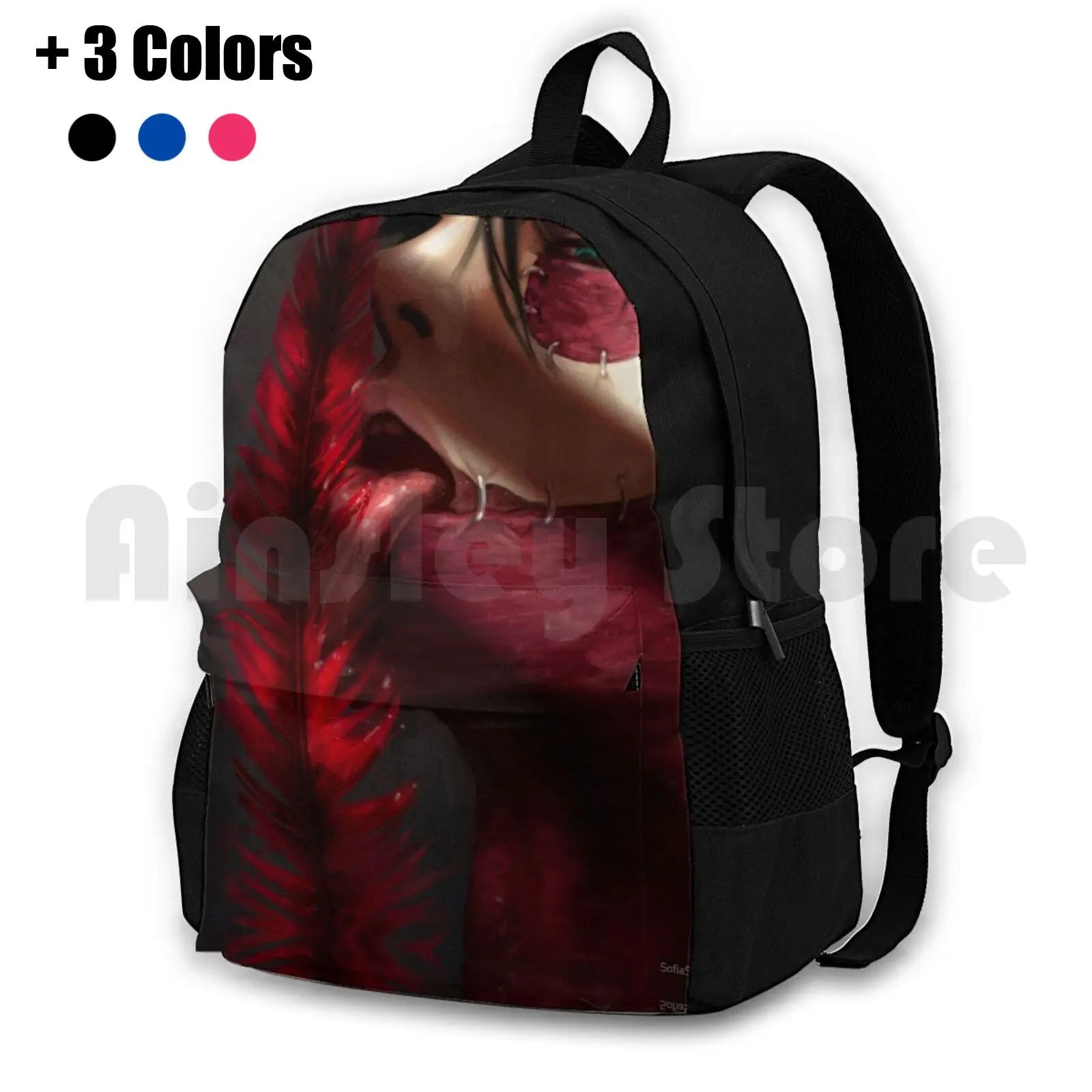 Tease Outdoor Hiking Backpack Waterproof Camping Travel Dabihawks Dabi Anime Bokunoheroacademia