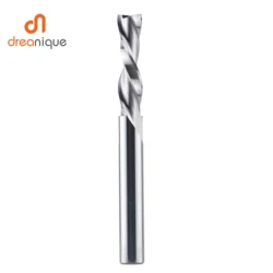 Dreanique 1pc Down cut Spiral Solid Carbide Milling Cutter 1/4 1/2 Shank 2 Flutes Woodworking End Mill for Wood Carving Slotting