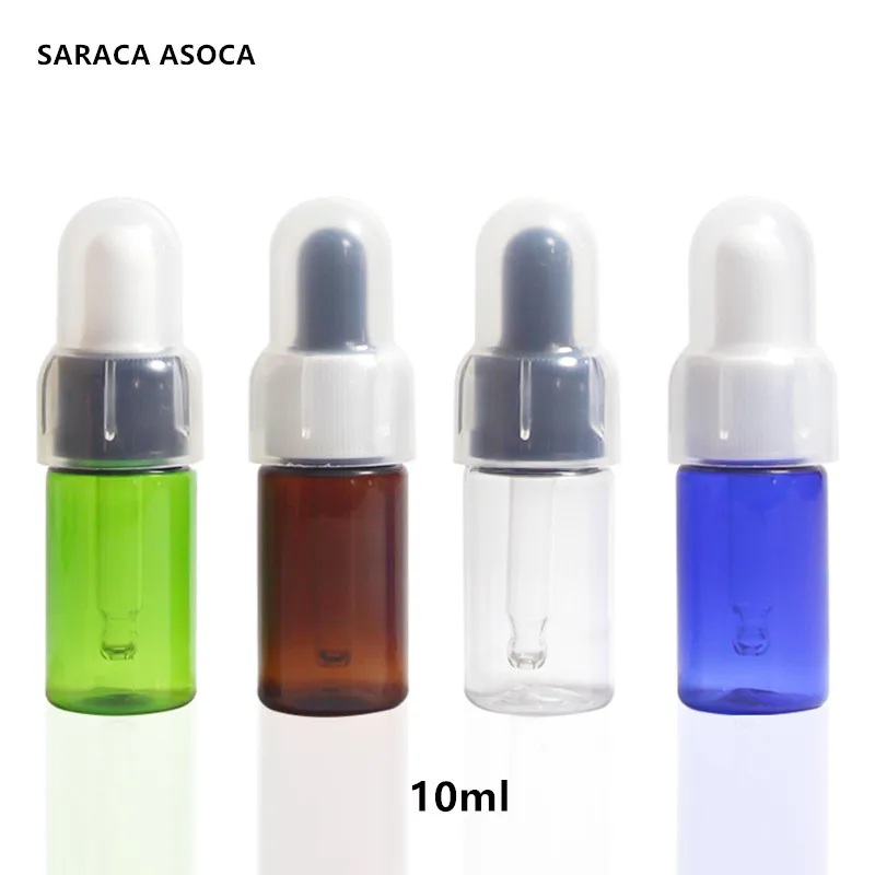 100 pcs/lot 10ml Pipette Kunststoff Ätherisches Öl Flasche Kosmetische abfüllung Glas Dropper Reise Make Up Nachfüllbare Flaschen