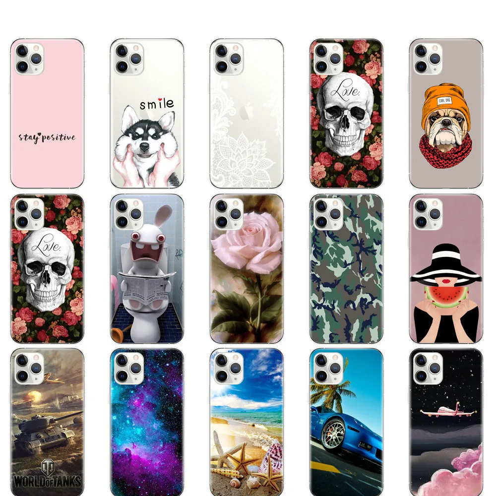 soft Case For iphone 11 Case cover silicone phone cover for iphone 11 pro max eleven coque etui bumper full 360 protective