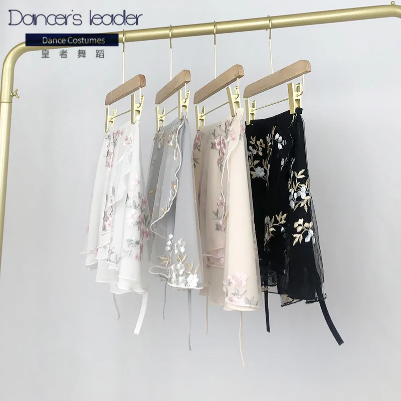الباليه تنورة قصيرة فرع زهرة التطريز المرأة تنورة الرقص الجمباز ممارسة تنورة الكبار الباليه تنورة غنائية