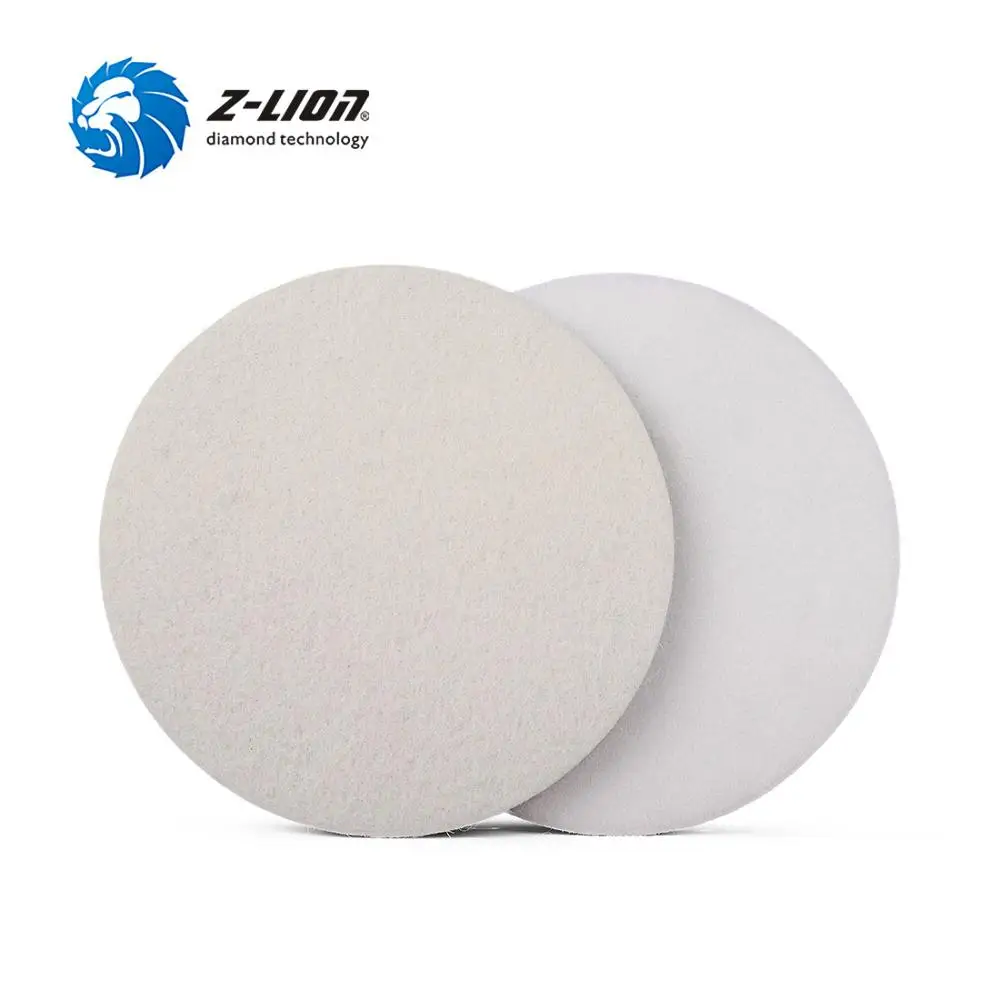 Z-LION 7 Inch Wool Felt Buffing Pad 180mm Diameter 7mm Thickness Wool Polishing Wheel With Hook And Loop Buffer Disc Polish Tool