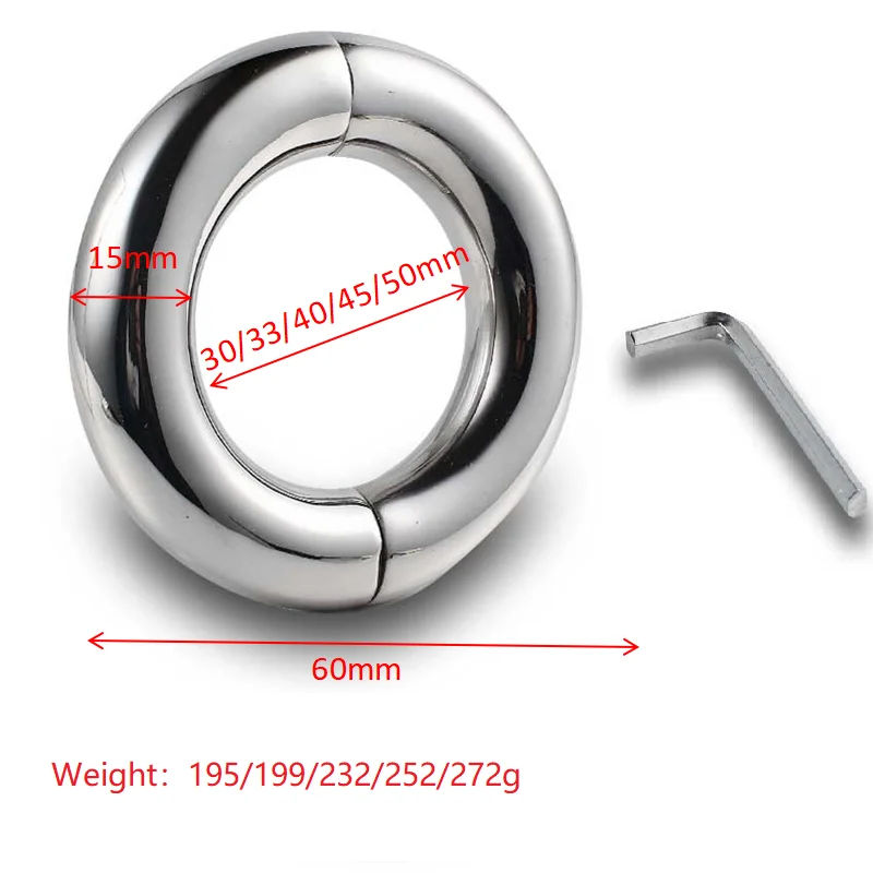 Dia 30/33/40/45/50mm choose Stainless Steel Pendant Ball Stretcher penis Cock ring Metal Slave Sex Toy for Men Scrotum Restraint