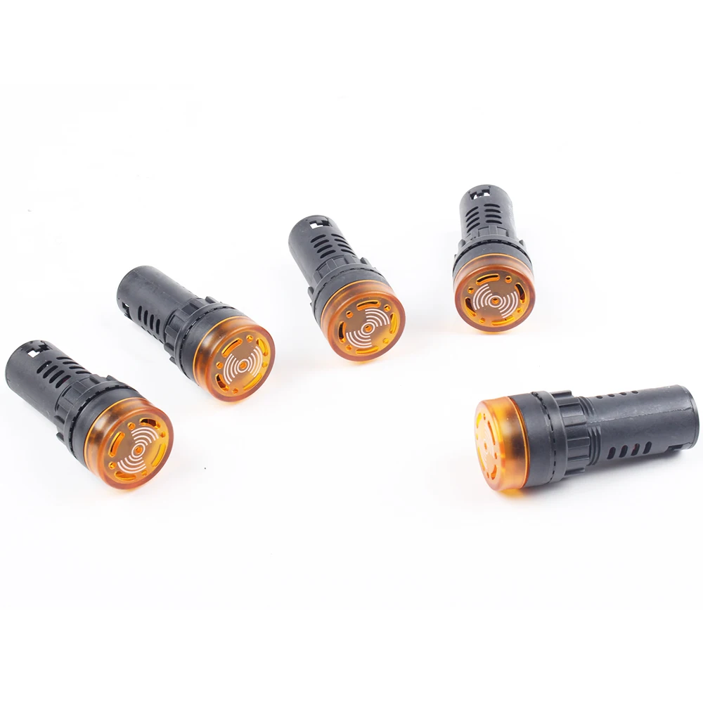 LEDカラフルな点滅ライト,AD16-22SM,12V,24V,110V,220V,22mm,フラッシュ,アクティブサウンド,アラーム,黄色,1個,送料無料