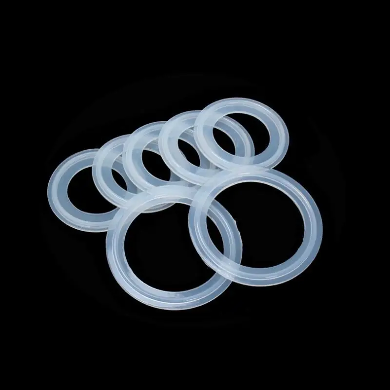 2Pcs 12.7-51mm x OD 25.4 / 50.5mm / 64mm Sanitary Tri-clamp PTFE Silicone Gasket for Weld Ferrule Tri Clamp