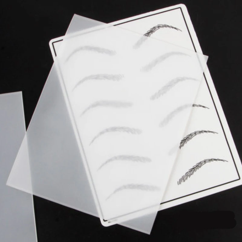 Dual Side Blank Tattoo Practice Skin Translucent Permanent Makeup Eyebrow Lips Latex Skin Sheet For Beginner Training