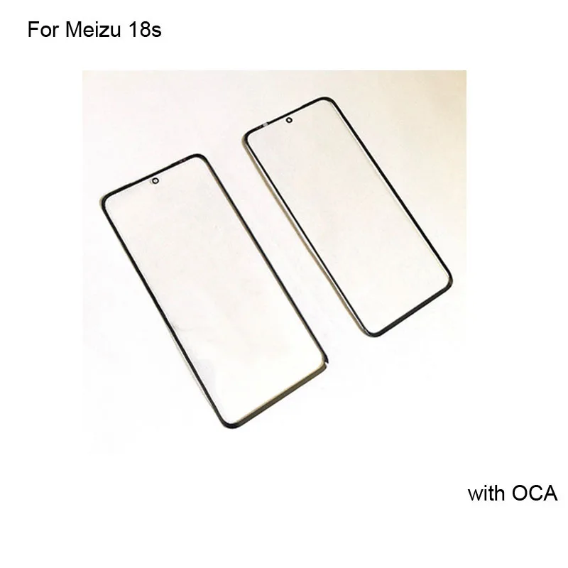 2PCS For Meizu 18S Front LCD Glass Lens touchscreen For Meizu 18 STouch screen Panel Outer Screen Glass without flex