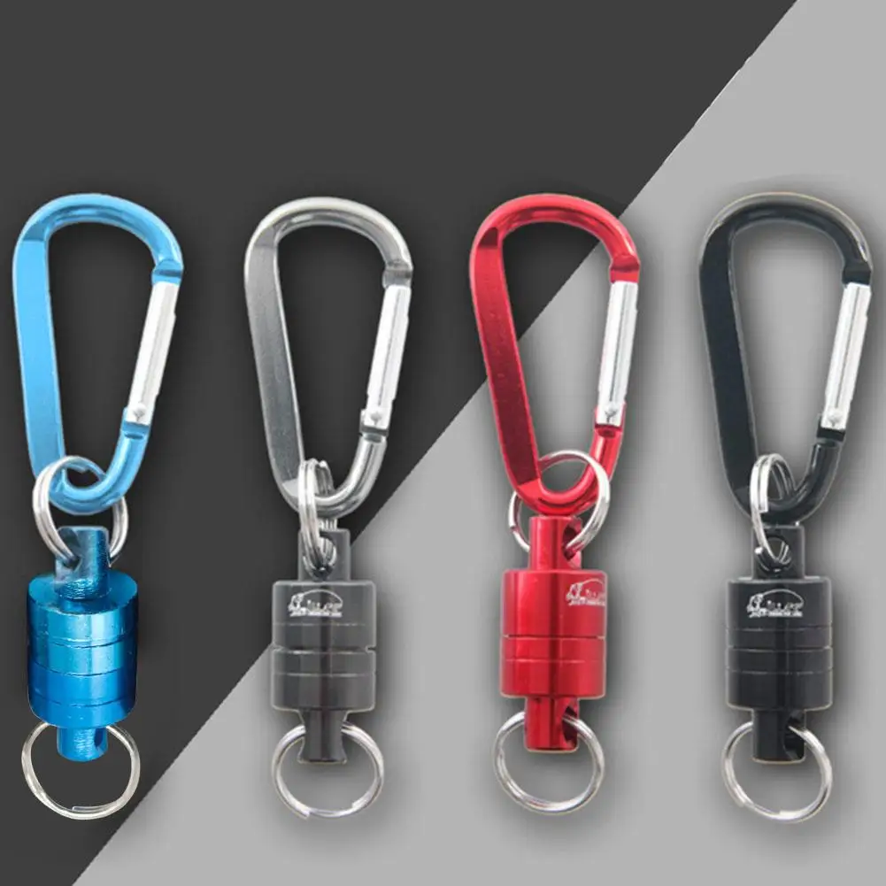 Strong Magnetic Carabiner Aluminum Alloy Carabiner Keychain Outdoor Camping Climbing Snap Clip Lock Buckle Hook Fishing Tool