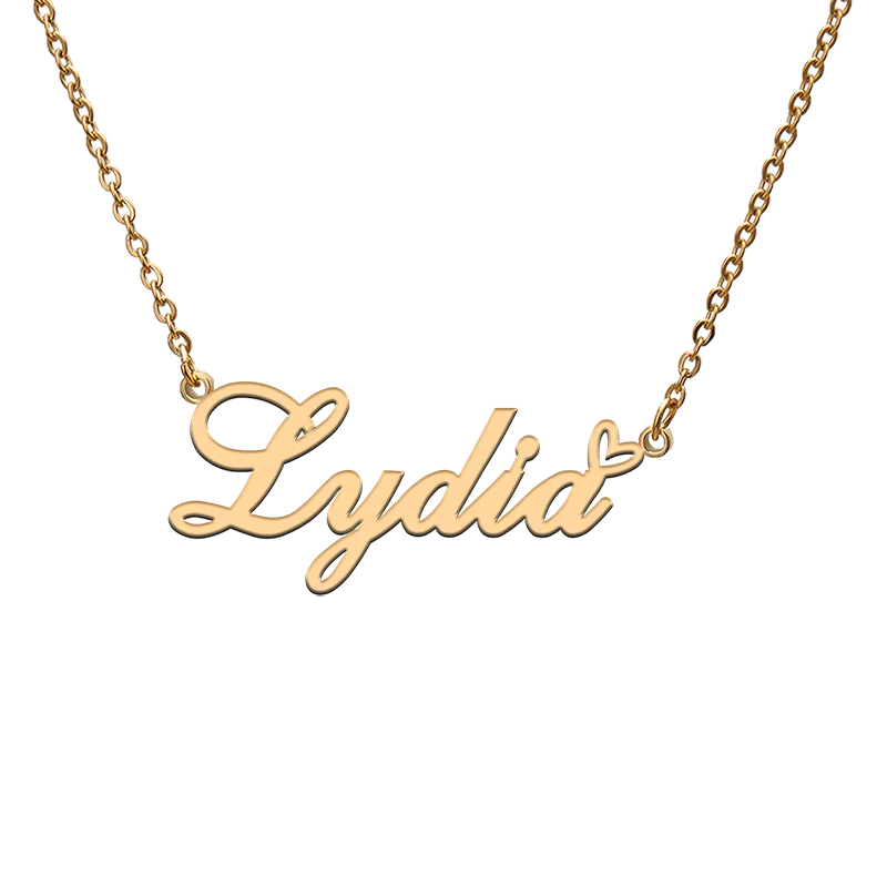 

Индивидуальное ожерелье с именем Бога с любовным сердцем Лидия для лучшего друга ювелирные изделия подарок