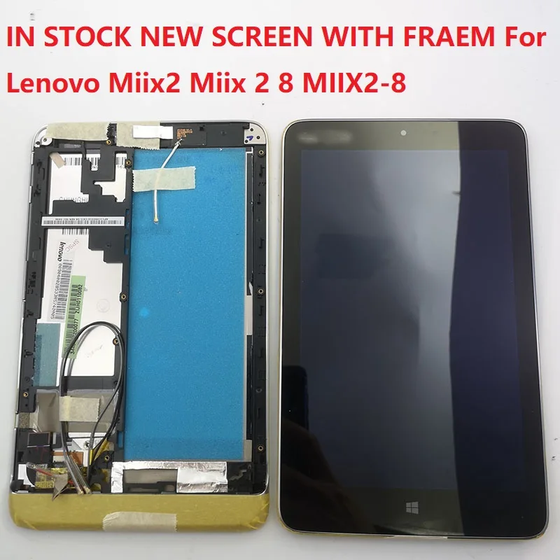 

8" NEW screen For Lenovo Miix2 Miix 2 8 MIIX2-8 LCD Display Matrix Touch Screen Digitizer Sensor Tablet PC Assembly with Frame