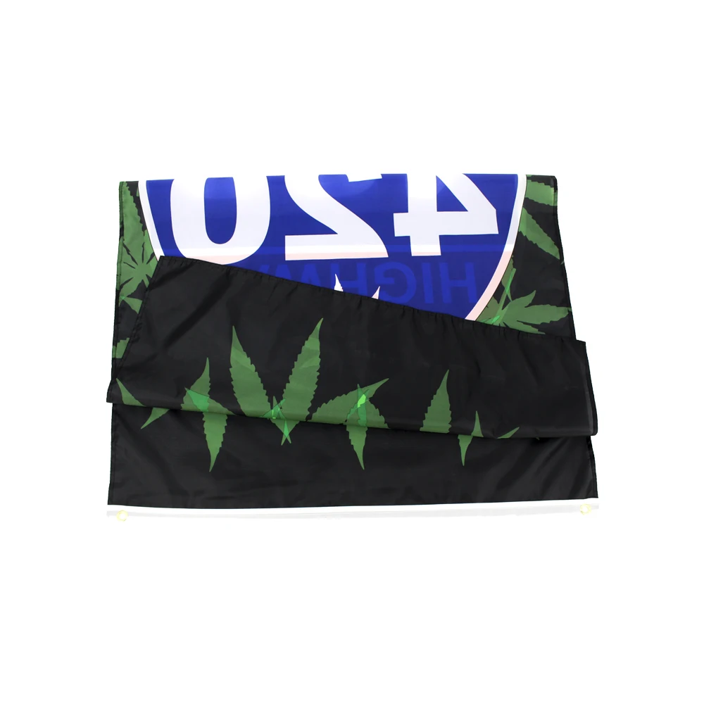 90x150cm Highway 420 Weed Flag For Bar Party Music Festival Tattoo Shop