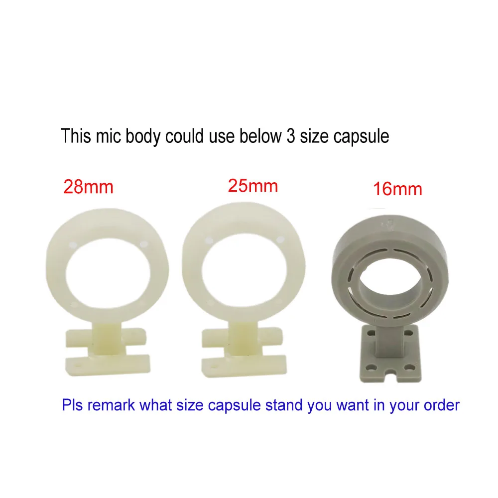 أسود فضي 16 سنتيمتر هيئة التصنيع العسكري المعادن الهاتف هيئة مكثف ميكروفون حافظة القلب ميكروفون Accessories بها بنفسك اكسسوارات