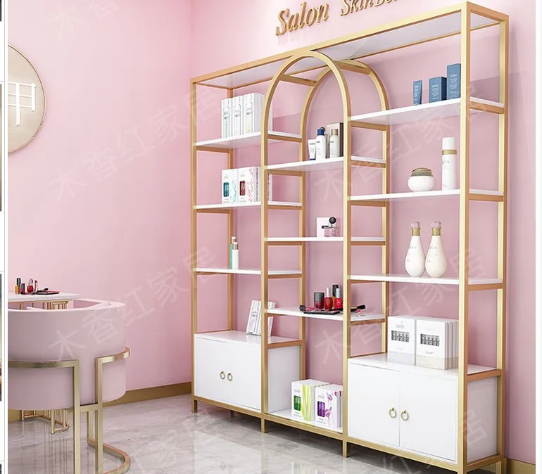 Cosmetics display shelf beauty salon product display cabinet cosmetics skin care shop storage shelf display shelf jewelry shelf