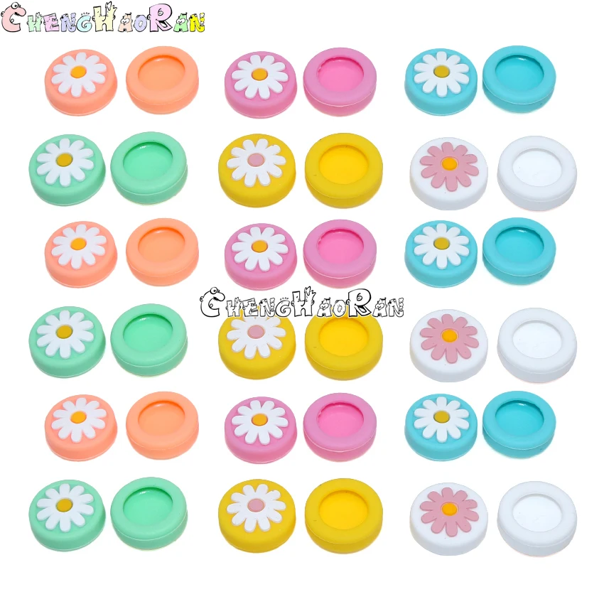 4pcs Daisy Flower Thumb Grip For Nintend Switch Controller Grips Thumb Stick Cover Joystick Caps For Switch Joycon Controller view 4