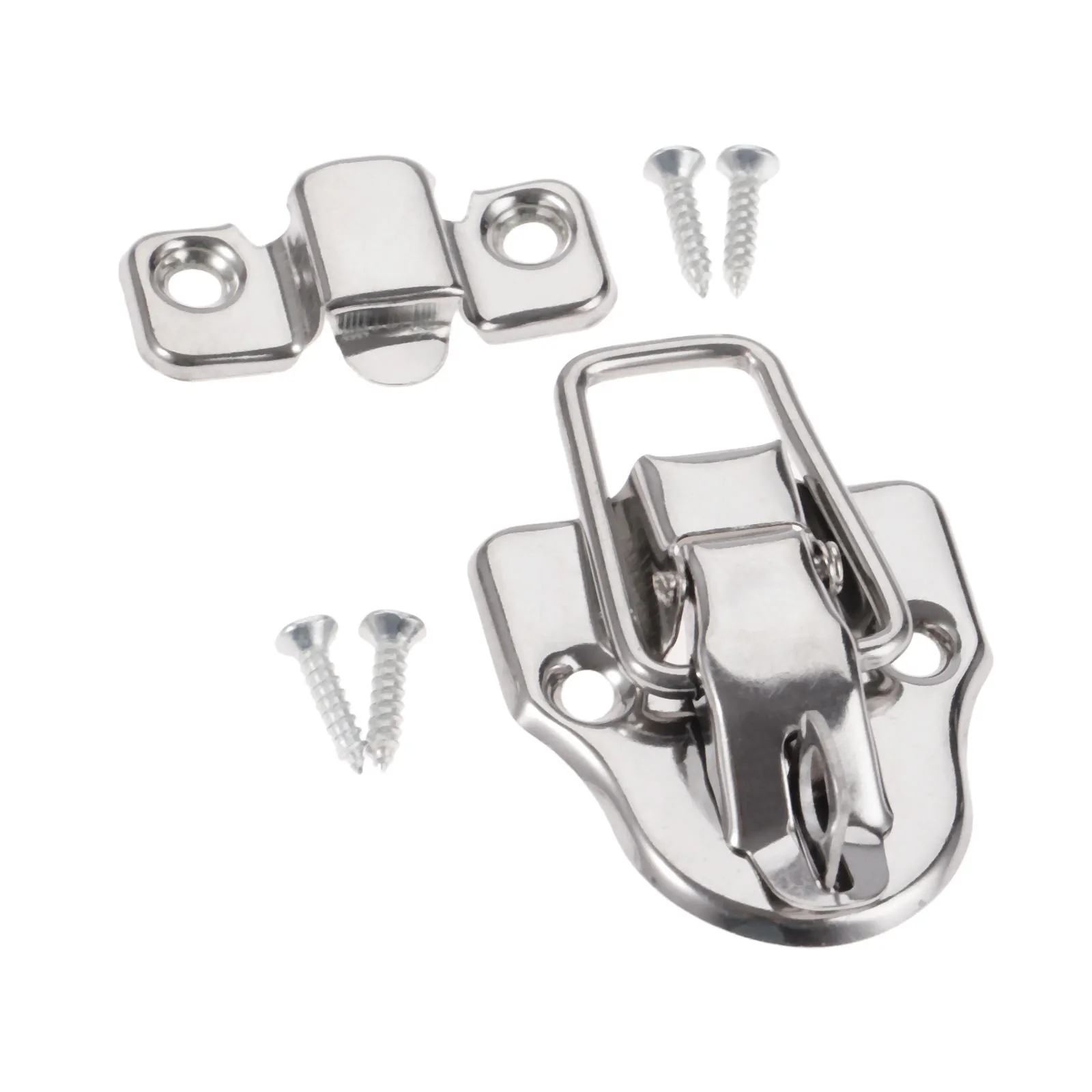 Vintage Lock Silver Hasp Toggle Latch Buckle Clasp Zinc Alloy 40mm*60mm Drawer Box Case Chest Furniture Hardware with screws