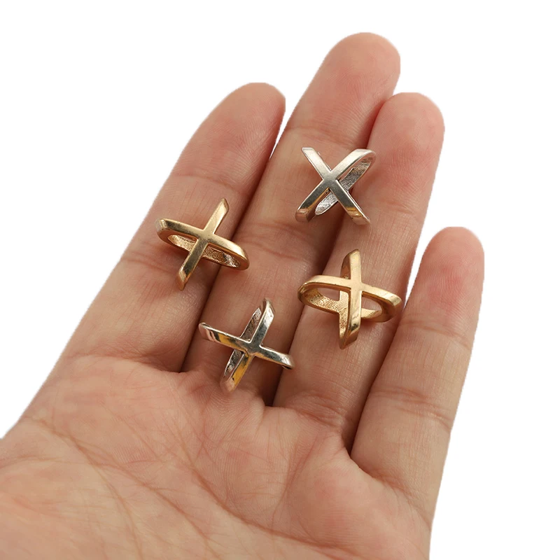 20pcs Antique Gold/Silver Color X Letter Beads Slider Spacers For 10*6mm Licorice Leather Cord Bracelets Jewelry Findings Making