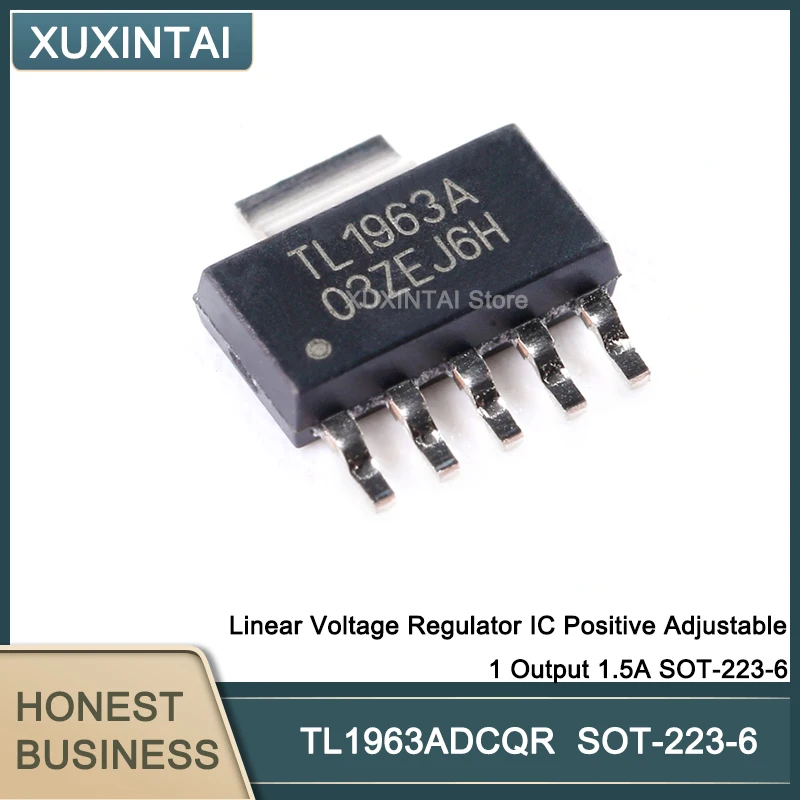 10Pcs/Lot  New Original TL1963ADCQR TL1963 Linear Voltage Regulator IC Positive Adjustable 1 Output 1.5A SOT-223-6