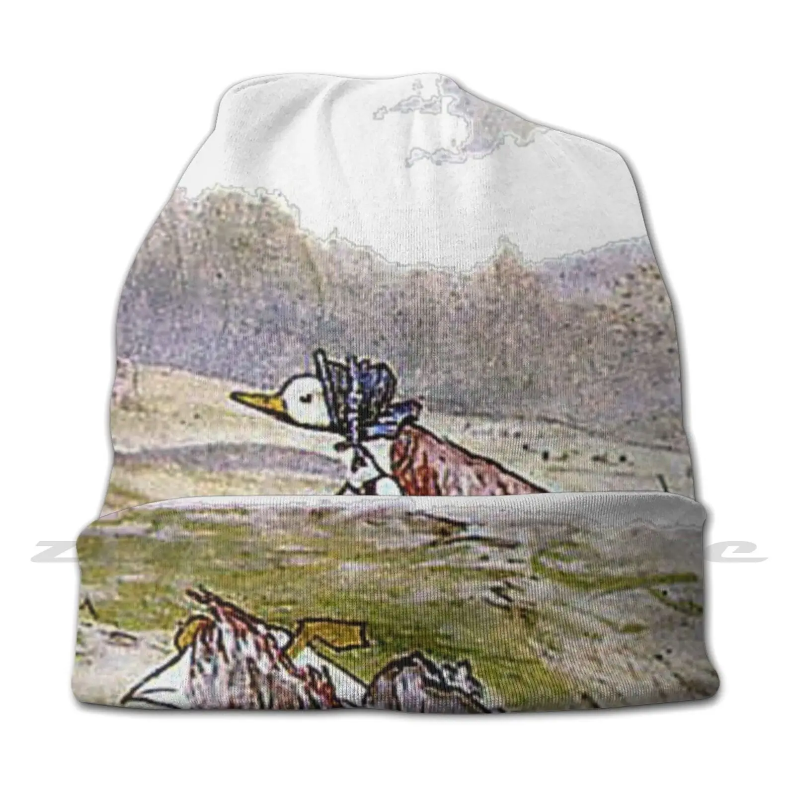 Jemima Waddled Up The Old Cart Road Knit Hat Hedging Cap Soft Elasticity Outdoor Sports Leisure Jemima Puddle Duck Collie Fox