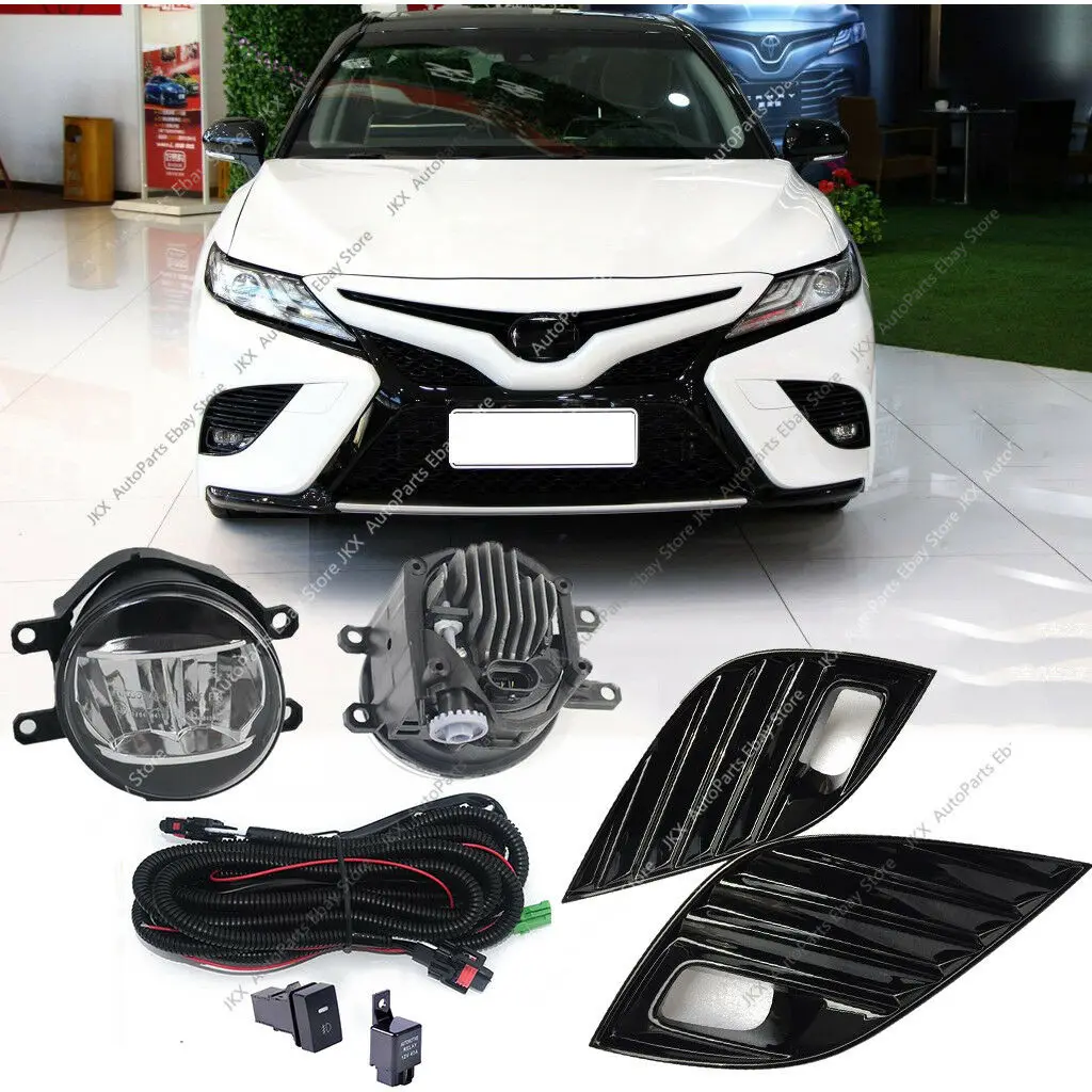 For Toyota Camry 2018 2019 SE XSE High quality Bumper Cover Fog Driving Lights &Harness Kit