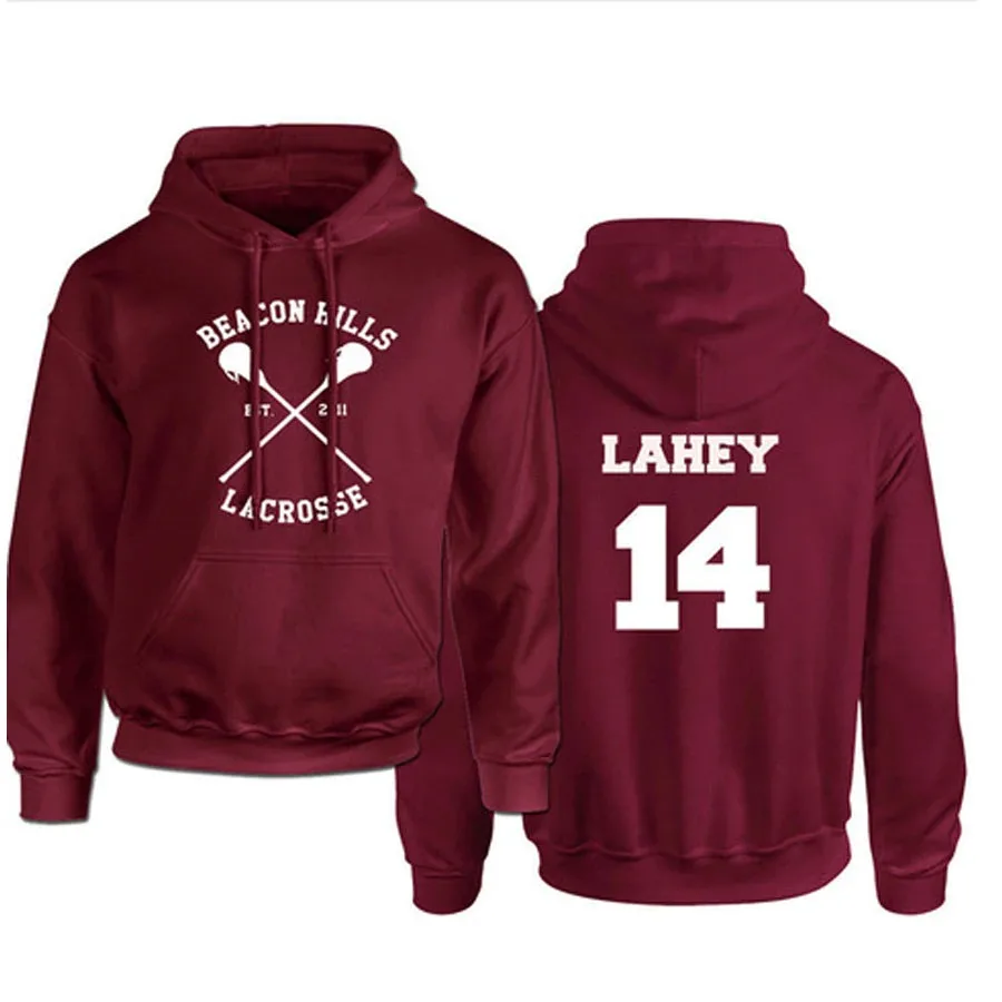 Sudadera con capucha de Teen Wolf para hombre y mujer, ropa deportiva con estampado de moda, STILINSKI 24 LAHEY 14 MCCALL 11, estilo Harajuku