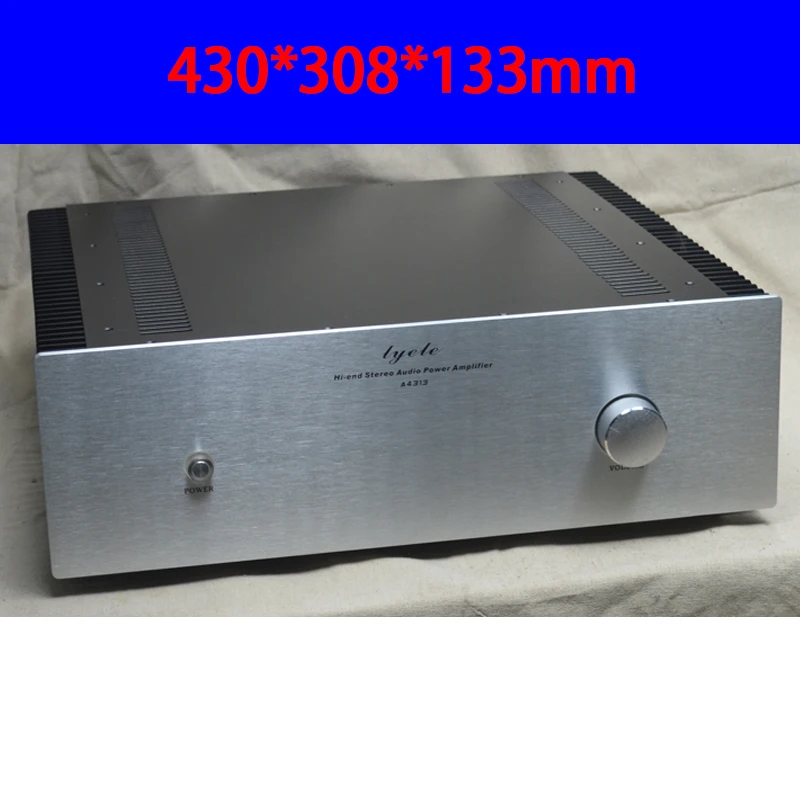 

KYYSLB 430*308*133mm Aluminum Panel Class A Amplifier Chassis Box House DIY Enclosure with Cooling Holes Amplifier Case Shell