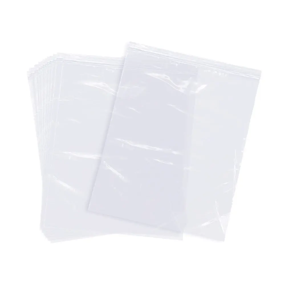 100pcs Zip Lock Plastic Storage Bag Transparent Self Sealing Small Grip Polythen Thick Ziplock Jewelry Resealable Custom Printed