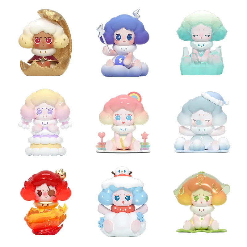 Cute Anime Figure Gift Surprise Box Original Wooyi Weather Series Blind Box Toys Model Random Style