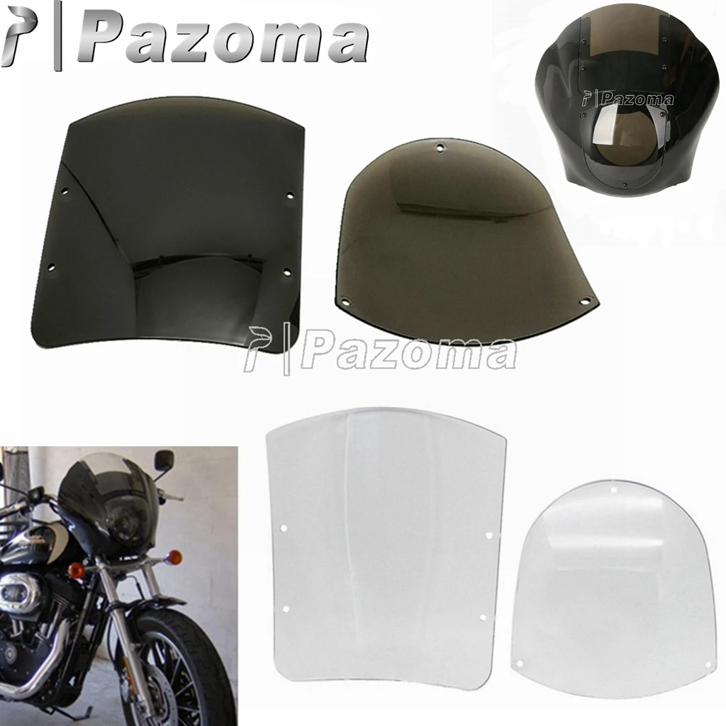 Quarter Fairing Replacement Windshield Upper/Lower Windscreen For Harley Dyna Super Glide Street Fat Bob Low Rider Sportster XL