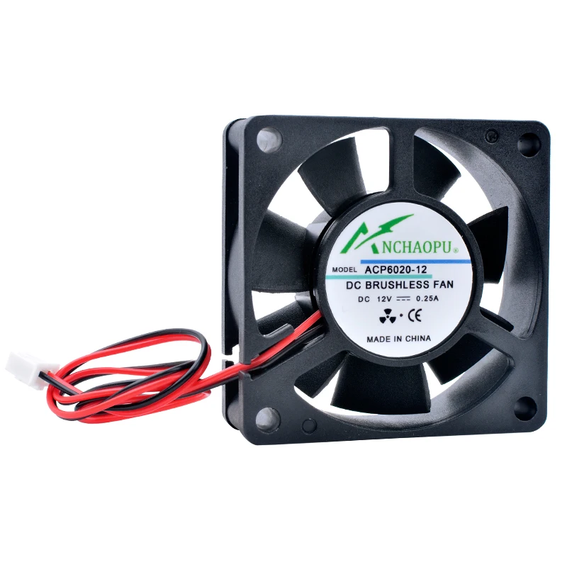 ACP6020 6cm 60mm fan 60x60x20mm DC5V 12V 24V 2pin Cooling fan suitable for chassis power supply charger inverter