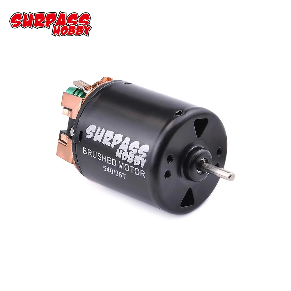 Good SURPASSHOBBY 540 Brushed Motor 80T 13T 17T 23T 21T 27T 35T 45T 55T for 1/10 Off-Road Rock Crawler  RC Car 540 Brushed Motor