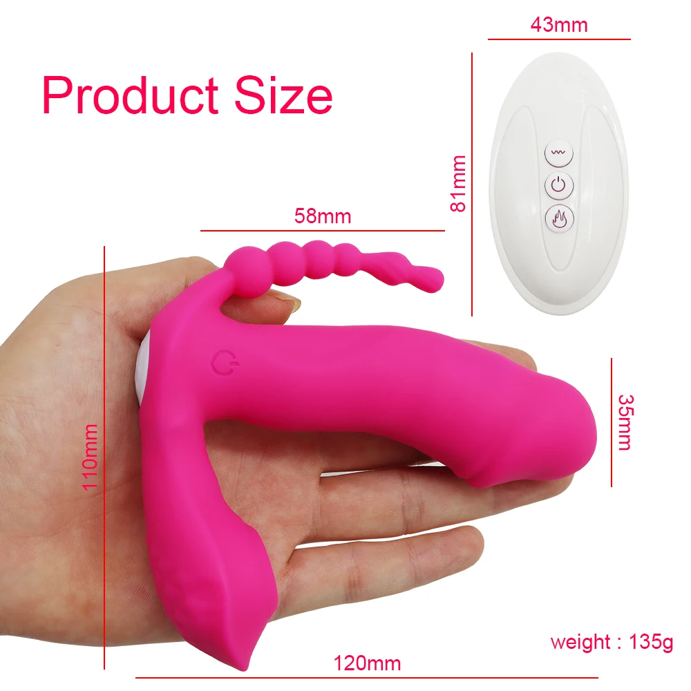 3 IN 1 Sucking Vibrator Sucker Anal Vagina Clitoris Stimulator 7 Modes Vibrating Wearable Oral Suction Erotic Sex Toys for Women