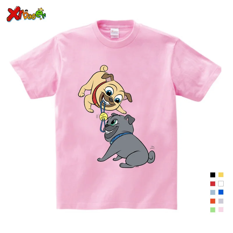 

Summer Cartoon Puppy Dog Pals Print Tee Tops For Boy Girls Clothing Children White 3D Funny T-shirt Kids T Shirt Clothes 3T-9T