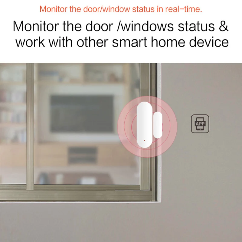 Mini Wifi Door & Window Sensor Smart Home Tuya Mobile App Control Wireless Security Alarm Detector Work With Goggle Home Alexa