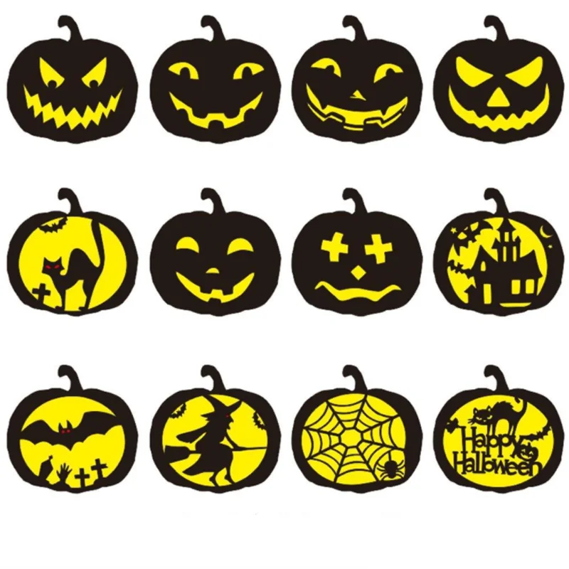 

6pc 15*15cm Pumpkin Happy Halloween DIY Layering Stencils Scrapbook Coloring Embossing Album Decor Painting Template Reusable