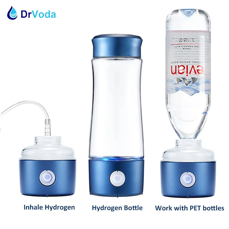 

400ml Glass Bottle SPE Molecular Hydrogen Water Generator Cup Hydrogen Rich Infuser Water Ionizer H2 Inhalation Machine