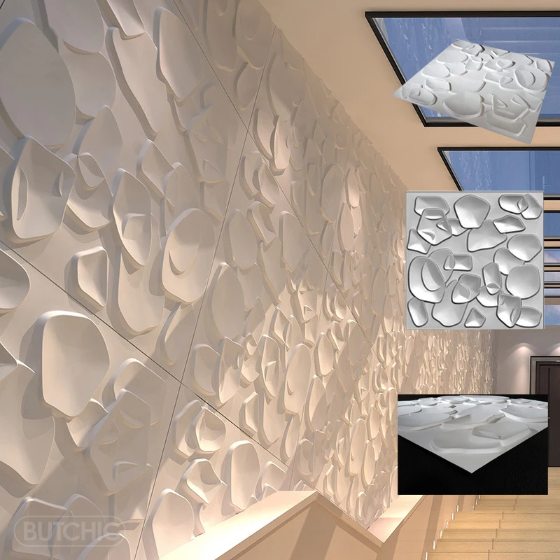 4 Stuks 50X50Cm 3D Wandpaneel Geometrische Lijnen 3D Muursticker Behang Muurschildering Diamant Ontwerp Decor Tegel 3d Mold 90's Esthetische Kamer