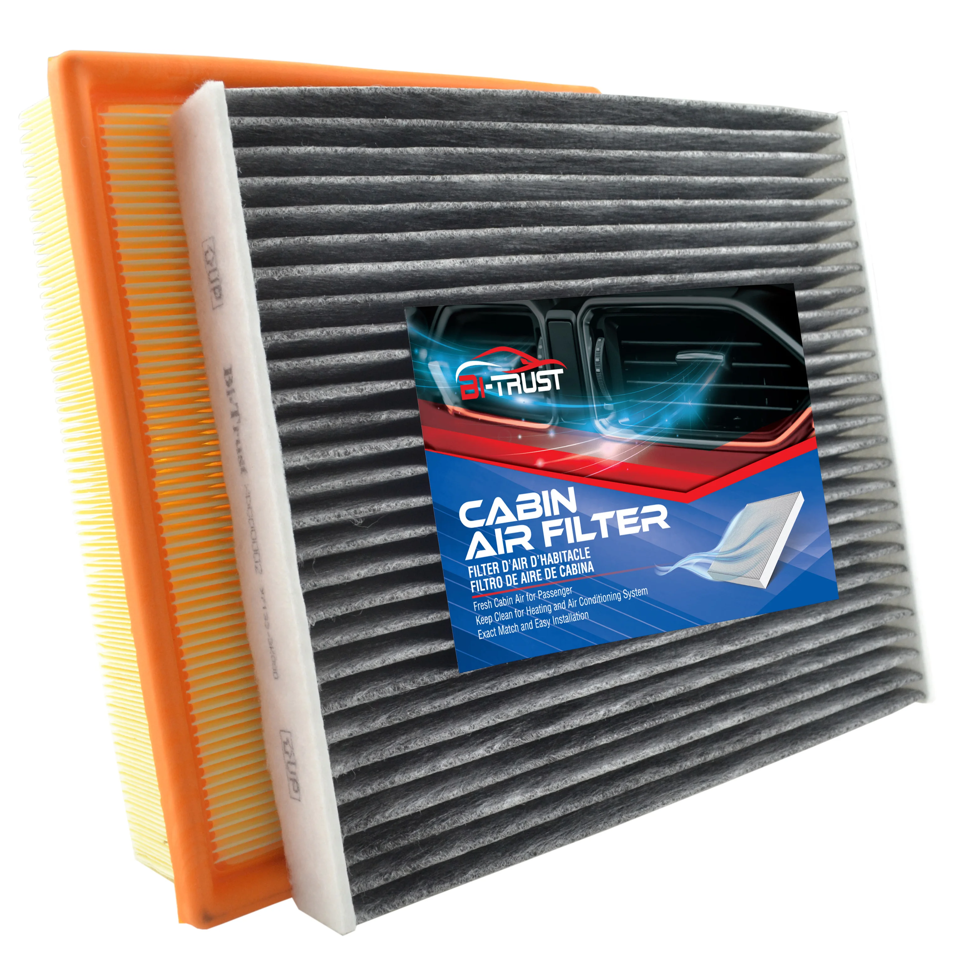 

Bi-Trust Engine & Cabin Air Filter replacement for 2006 Kia Magentis L4 2.4L V6 2.7L/Optima L4 2.4L CA8766,28113-09000