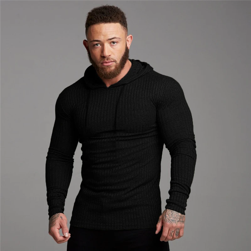 Fashion Winter Warm Hooded Sweaters Men Turtleneck Mens Sweaters Slim Fit Pullover Men Classic Sweter Men Knitwear Pull Homme