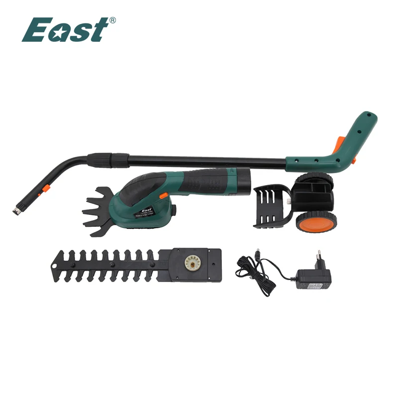 East 7.2V Combo Lawn Mower Li-Ion Rechargeable Hedge Trimmer Grass Cutter Cordless Garden Power Tools ET1502