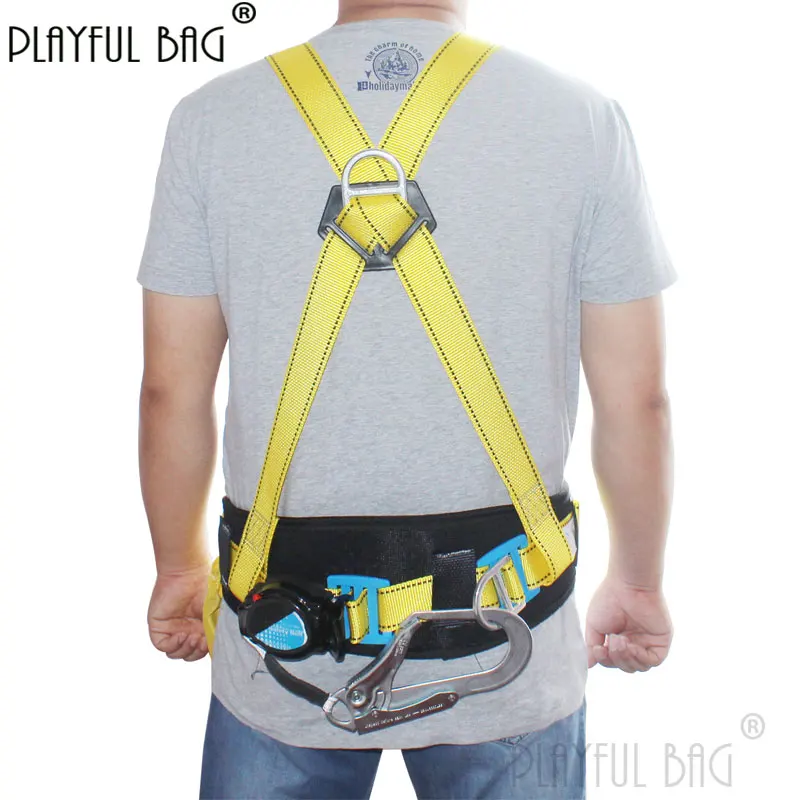 Cinturón de seguridad PB Playful bag para trabajo en altura, cinturón de seguridad diferencial de doble espalda, andamio, protección de seguridad para electricista ZL94