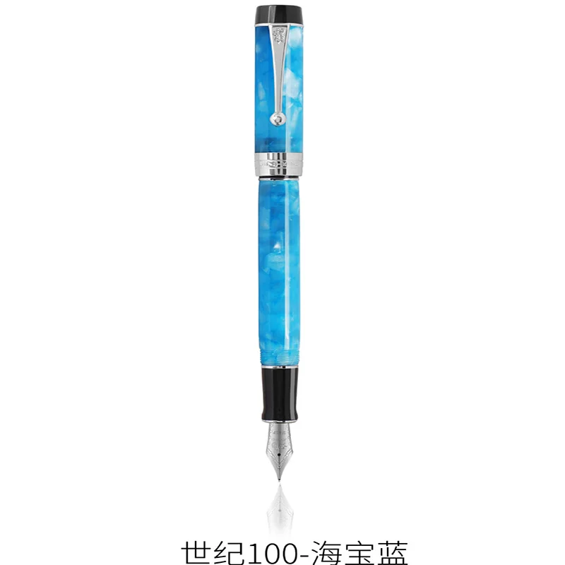 New Jinhao 100 Centennial Resin Fountain Pen Nib Fine 18KGP Golden Clip Business Office Gift Pen For Graduate Business Office