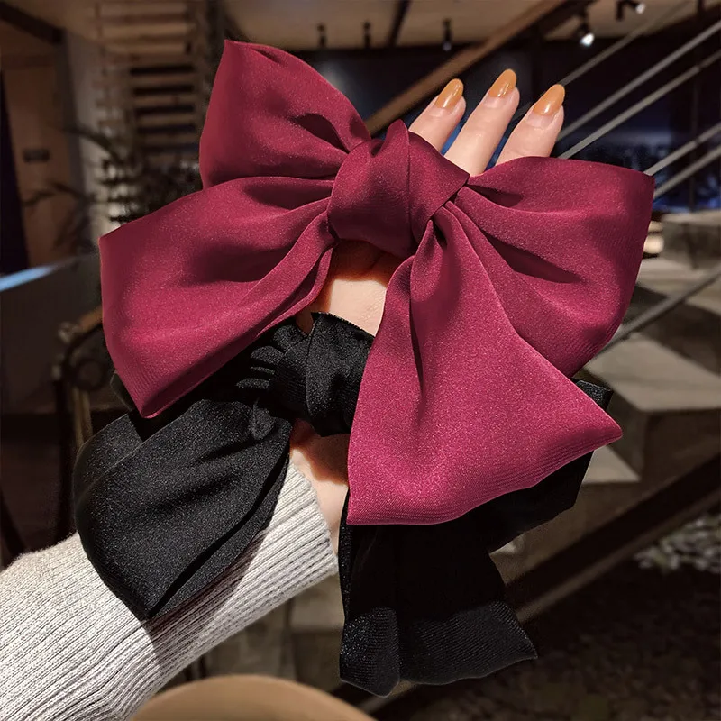 Nowe mody duże duże do kokardki do włosów Barrettes 2 warstwy szyfonu spinki do włosów dla kobiet Hairgrips kucyk klipy jakości akcesoria do włosów — zdjęcie 6