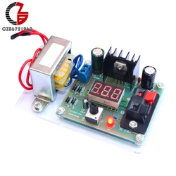 Adjustable AC to DC Regulated Voltage 220V 110V to 12V Step Down Power Supply Transformer Voltage Converter DIY Kit Voltmeter