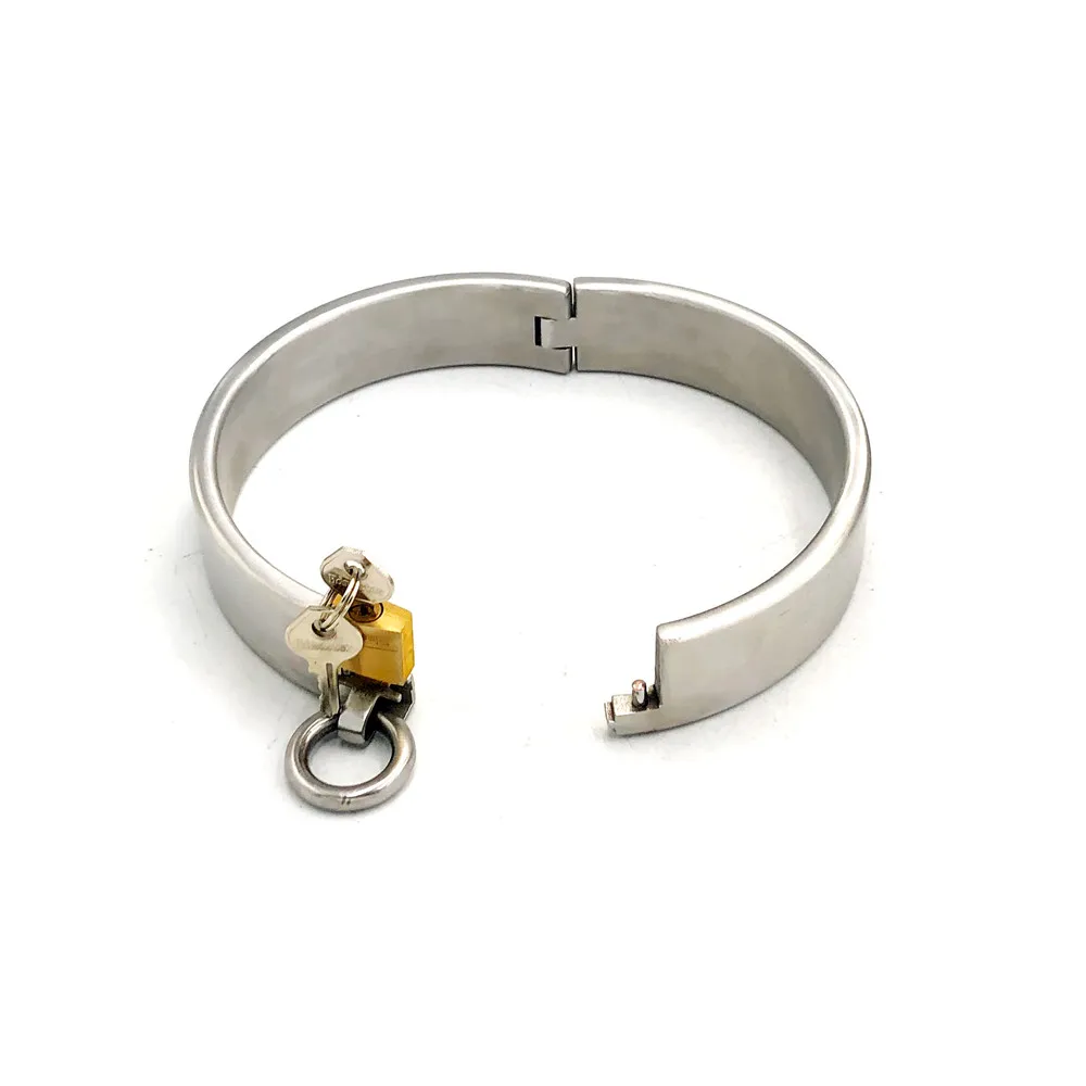 Exquisite 3.2CM High Top Stainless Steel Bondage Neck Ring Posture Collar Necklet With Lock Restraint Adult Bdsm Sex Toy - Image 5
