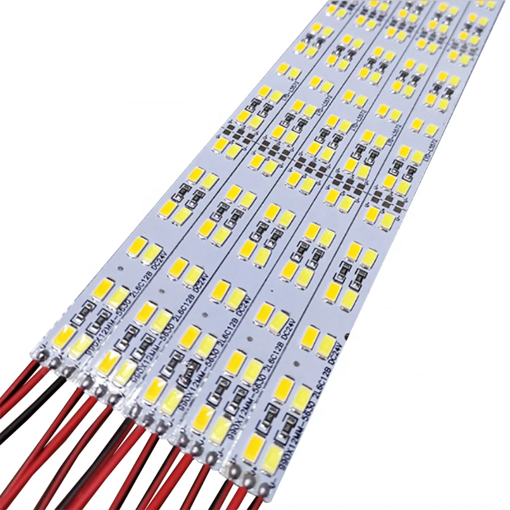 

50pcs 1 m Double Row 5630(5730) Led Bar Light Hard Rigid Bar DC12V 24v LED Hard Strip Red Green Blue dual color mix 144 led/m