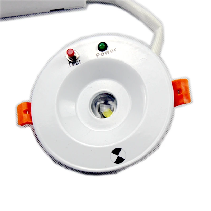 Downlight de lumière de secours de qualité supérieure éclairage encastré au plafond led spot Ac90-280v 50/60hz 3hrs lampe de secours en alliage d'aluminium