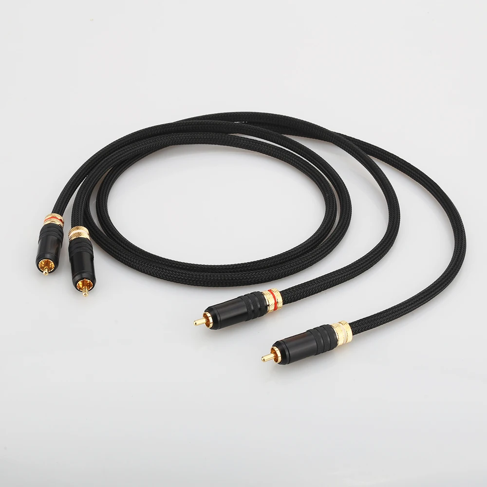 

1 Pair Hifi Stereo Audio Cable Pure Copper Phono RCA Cable RCA Interconnect Audio Cable