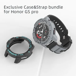 SIKAI Case & Strap Bundle for Huawei Honor Gs Pro  Shell Screen Protector Cover Band Bracelet Smart Watch Accessories